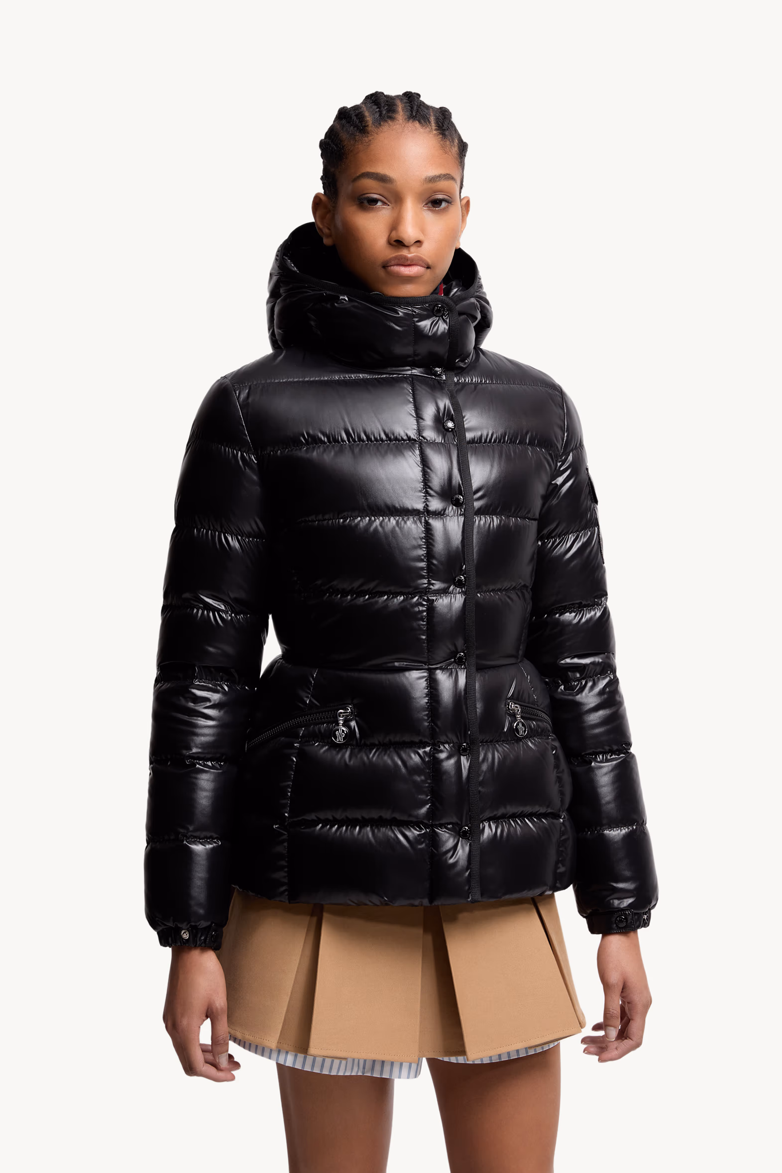 Barante Hooded Short Down Jacket Women Black Moncler 3
